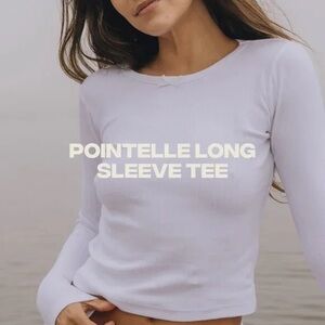 Daily Drills grey pointelle long sleeve top